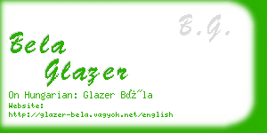 bela glazer business card